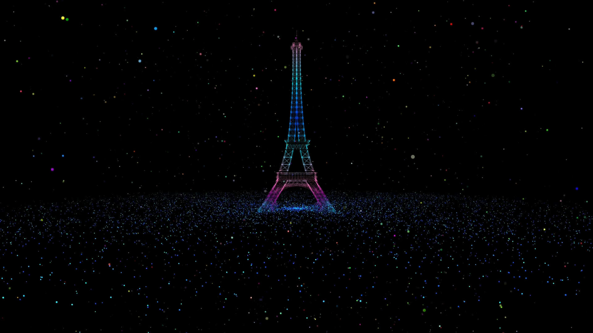 巴黎铁塔粒子素材视频的预览图