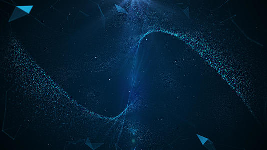 4K蓝色科技商务抽象粒子背景视频的预览图