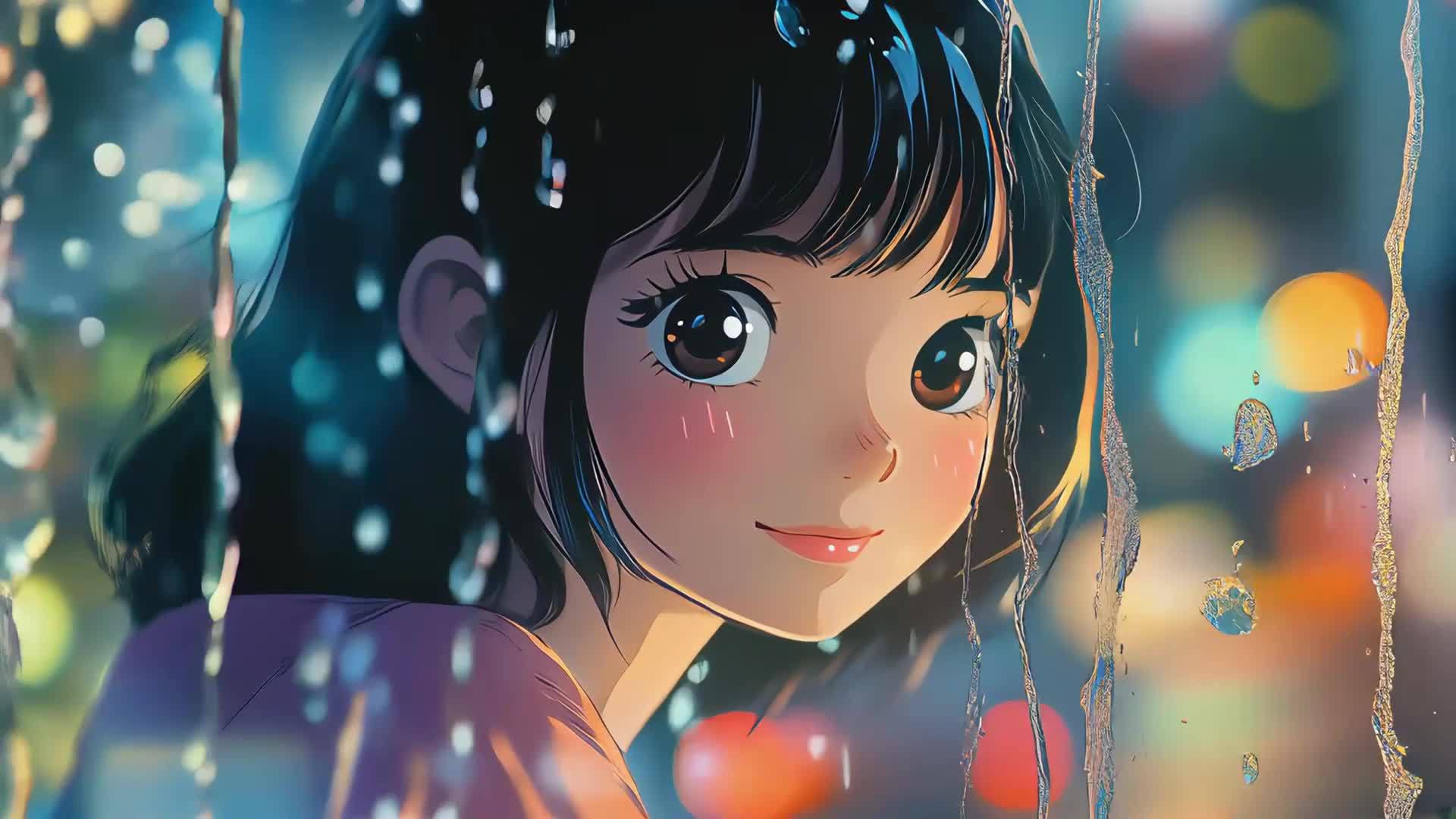 雨中动漫少女视频的预览图