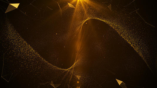4K金色年会抽象粒子背景视频的预览图