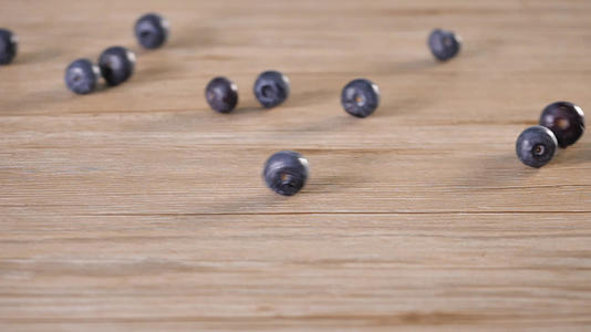 新鲜蓝莓120帧升格视频视频的预览图