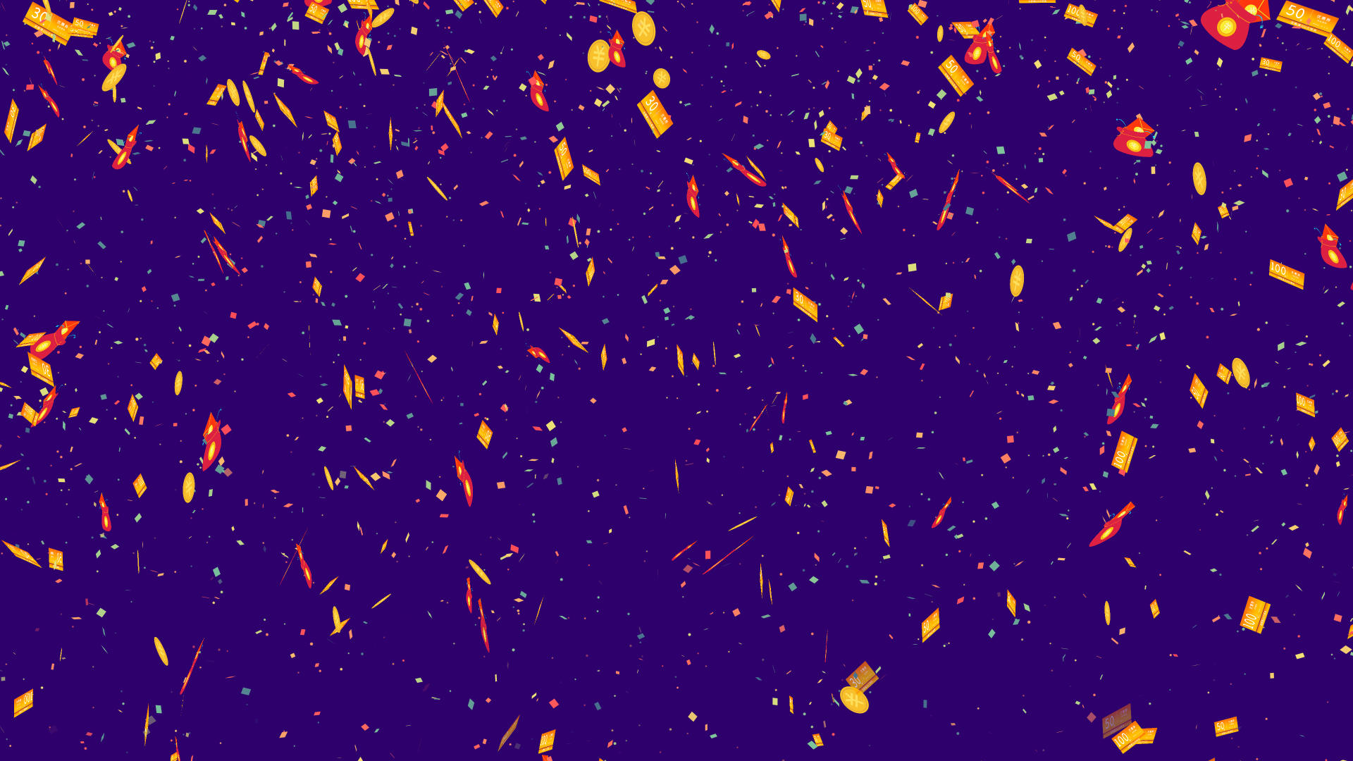 618电商红包雨元素背景视频视频的预览图