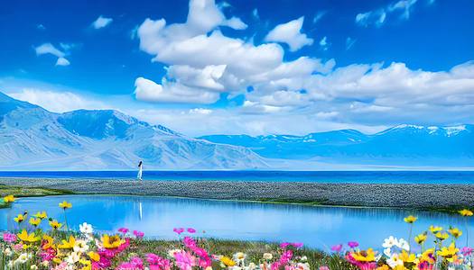 赛里木湖风光秀丽视频的预览图
