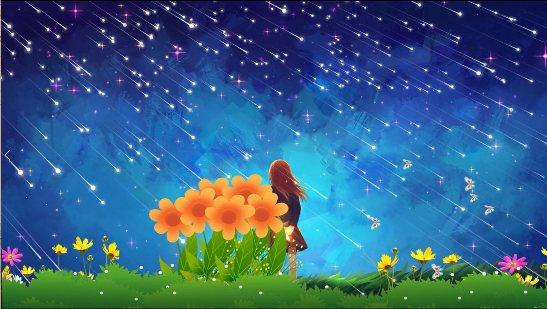 卡通流星雨背景视频的预览图