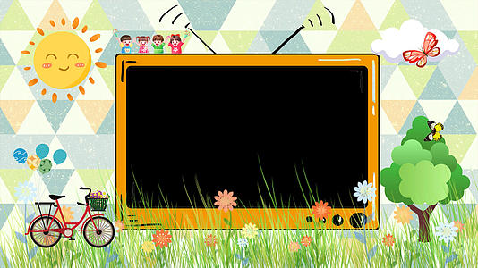 4K电视边框卡通儿童动画元素视频的预览图