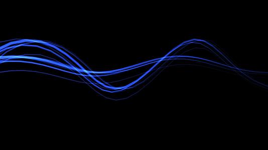 科技感蓝色粒子拖尾效果透明视频元素视频的预览图
