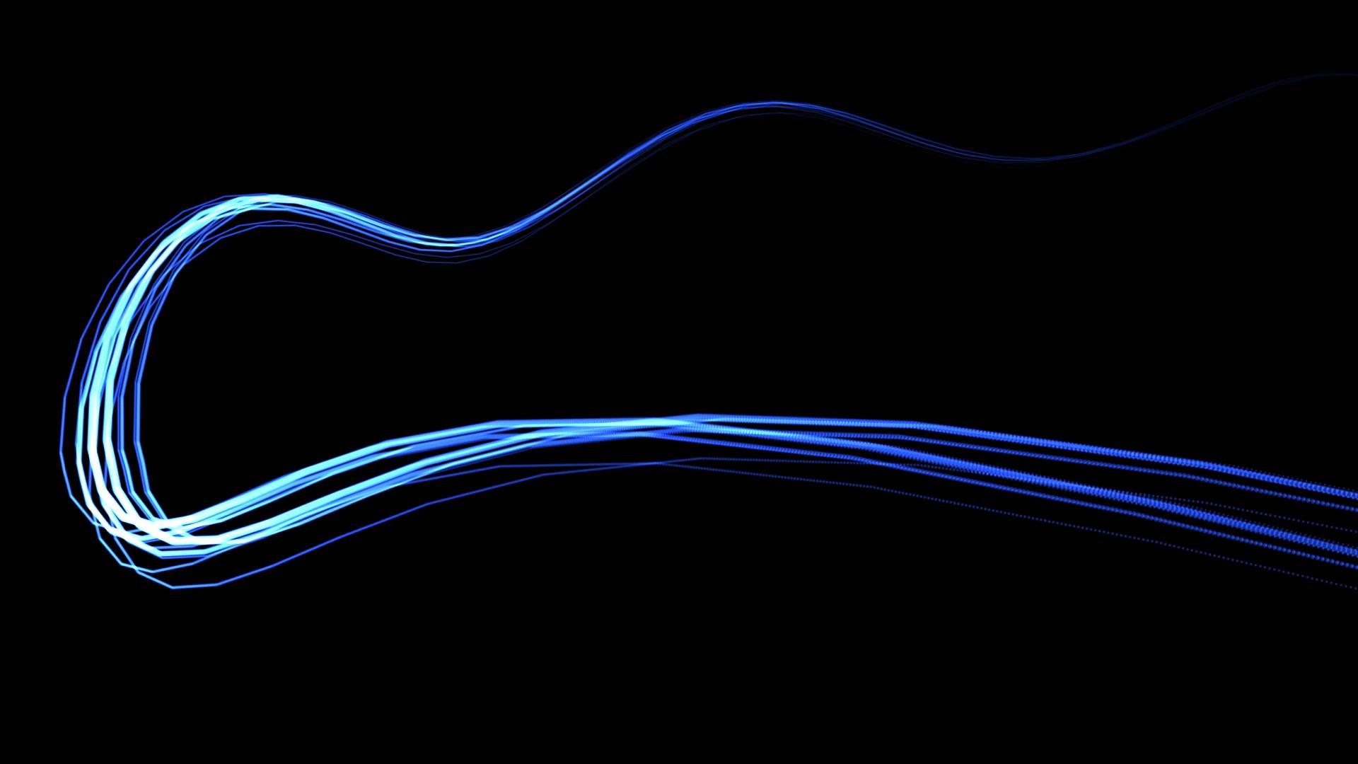 动态大气科技感蓝色光线拖尾透明背景视频元素视频的预览图