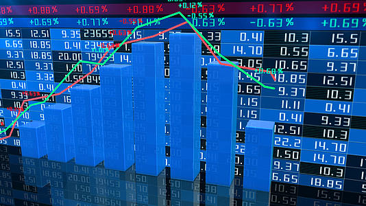 4K三维立体金融股市背景视频的预览图