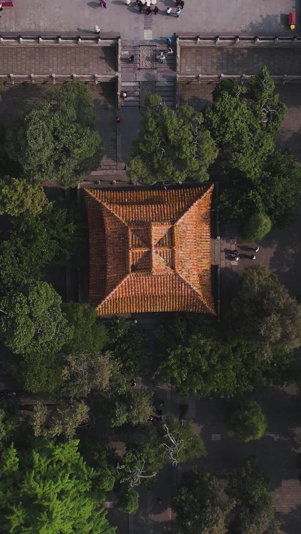 俯拍曲阜孔庙5A景区全景视频视频的预览图