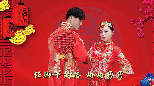 中国风水墨爱情相册ED模板视频的预览图