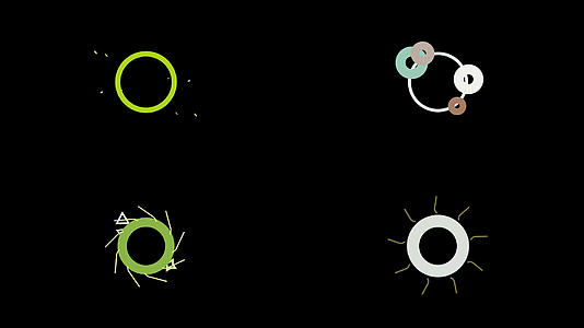 一组圆环缩放修饰小动画视频的预览图