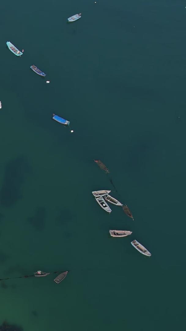 航拍黄海滨威海城市海岸线视频视频的预览图