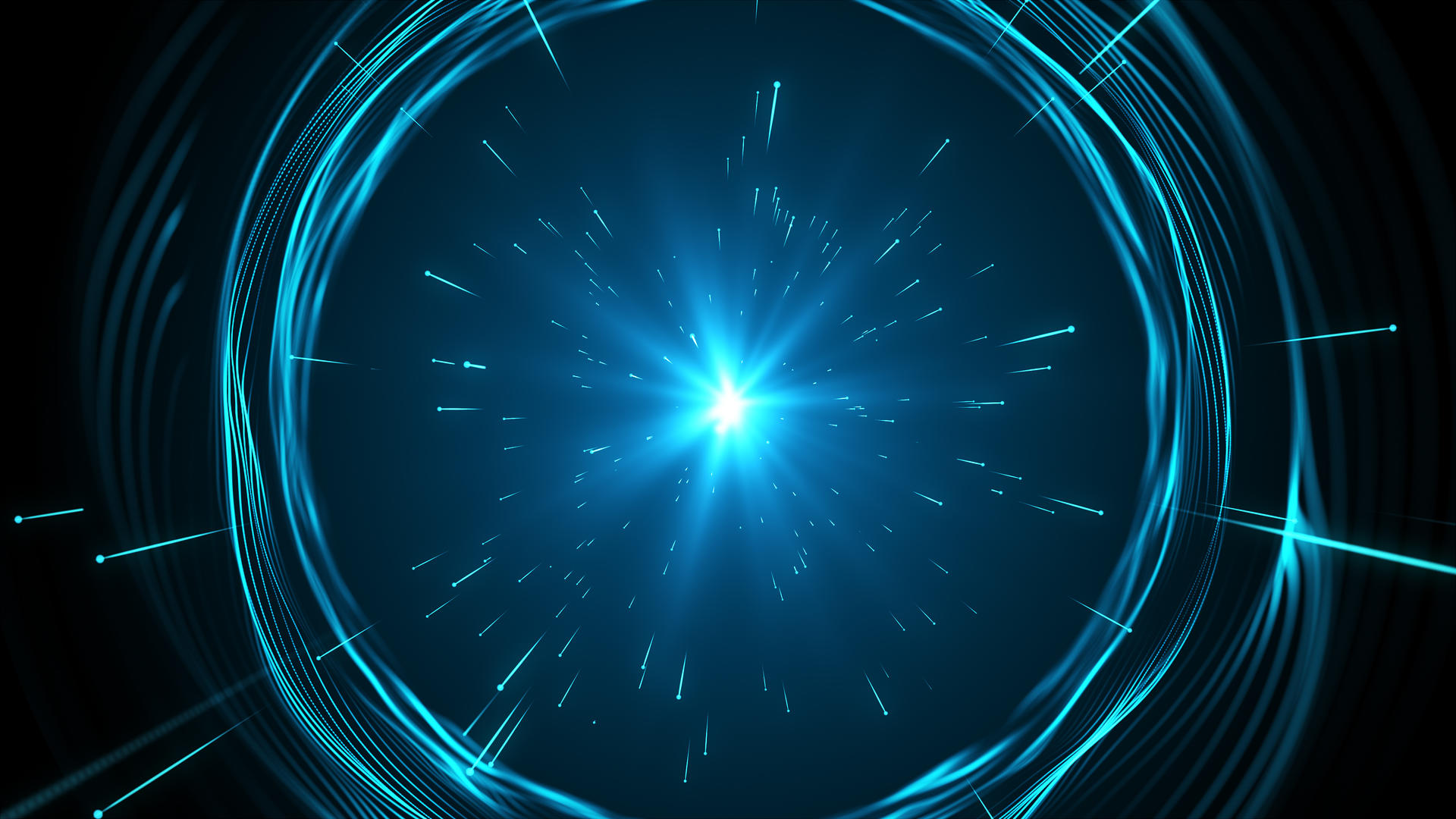 4K震撼空间型粒子穿梭背景视频的预览图