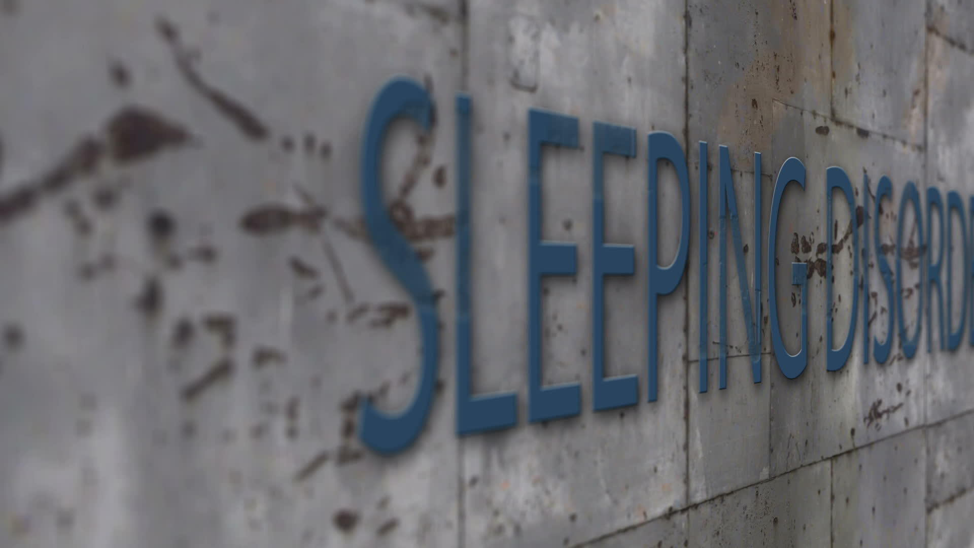 单词性睡眠障碍的混凝土墙视频的预览图