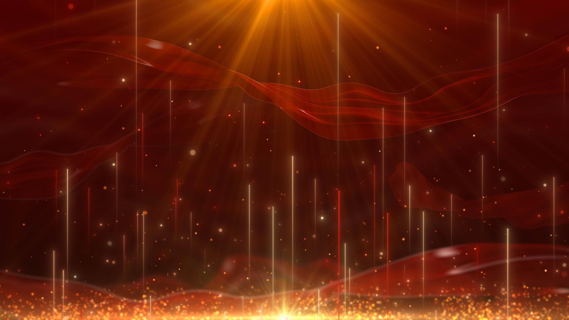 红色酷炫的幕布粒光大气颁奖舞台背景视频的预览图