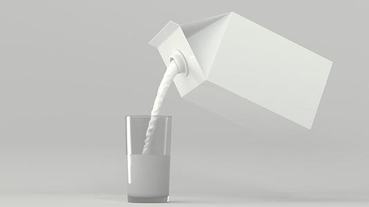 从纸箱里倒出的牛奶3D翻接视频的预览图