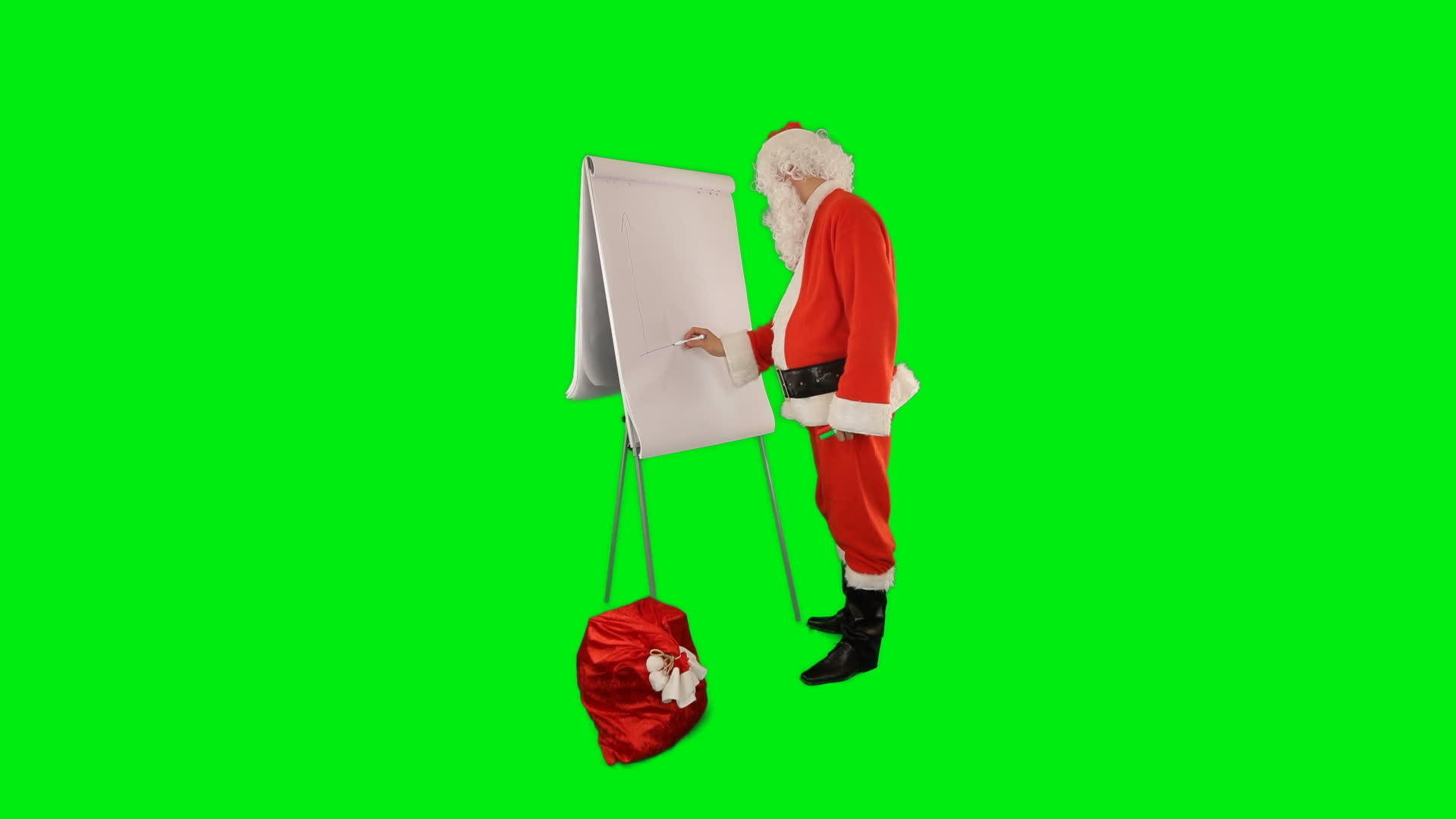 桑塔克拉斯一袋礼品绘图数据商业图表绿色铬视频的预览图