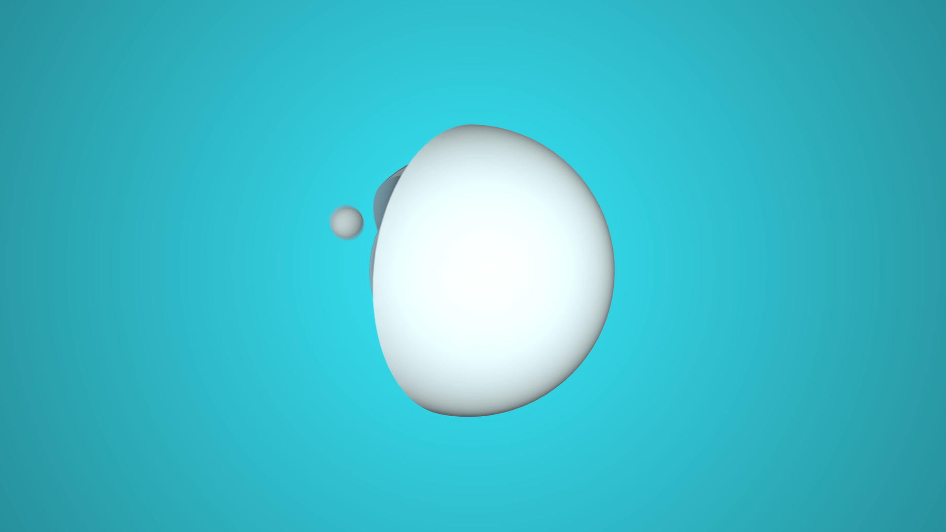 蓝色背景的白色半球旋转三维动画绿色宝石纹理球圆形视频的预览图