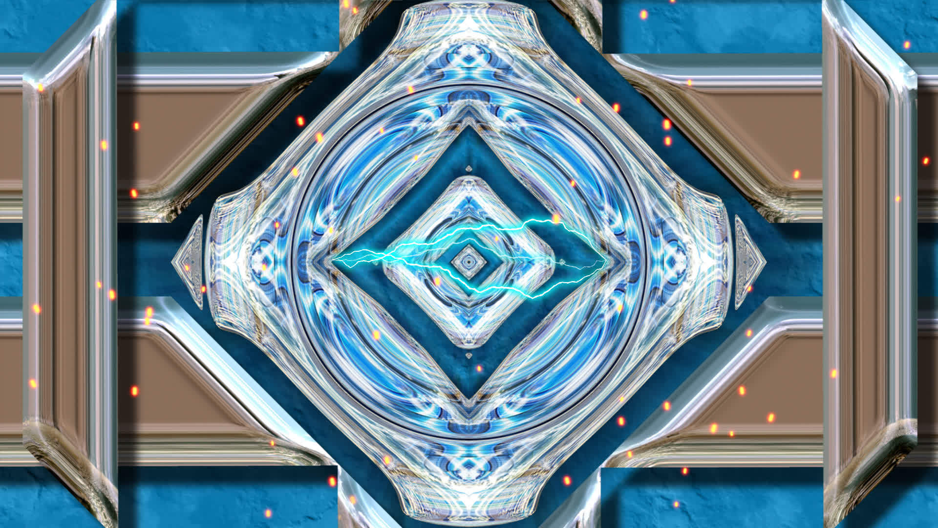 抽象色运动片段与金属玻璃组合装饰视频的预览图