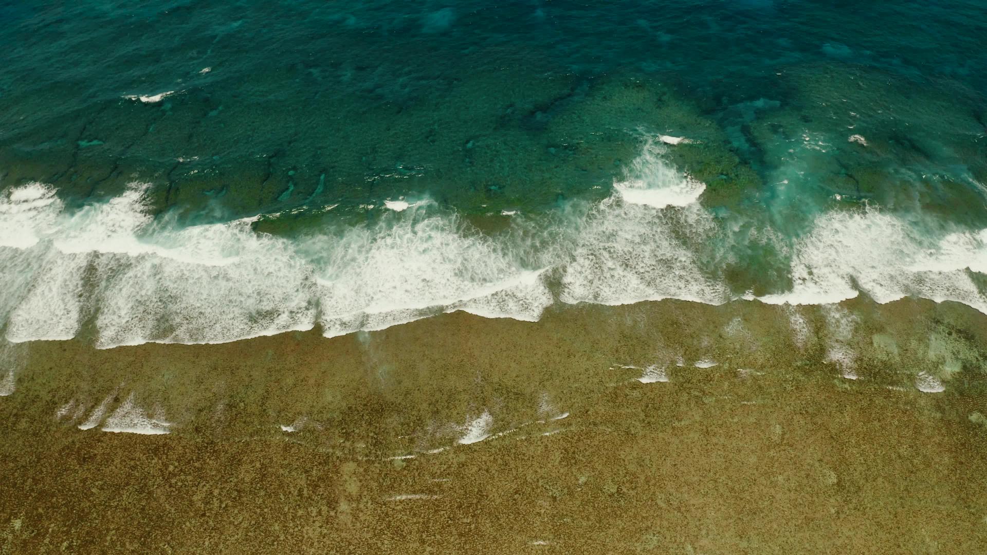 海浪落在珊瑚礁上视频的预览图