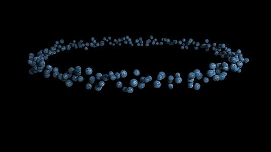 蓝莓水果环旋转无缝环绕黑色水果环绕视频的预览图