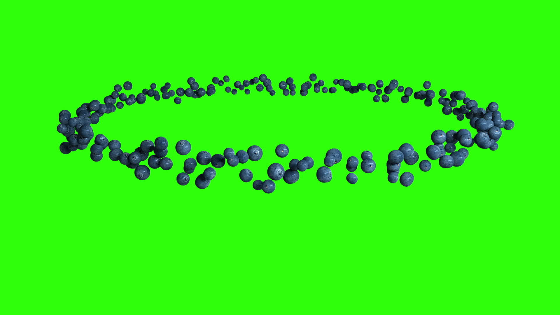 蓝莓水果环无缝环绿色屏幕染色体视频的预览图