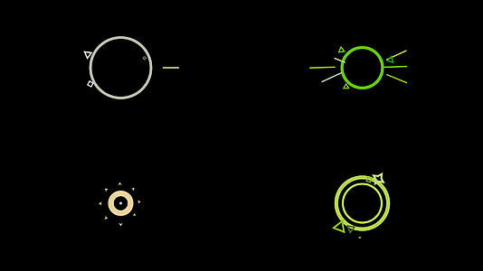 一组圆环缩放修饰动画视频的预览图