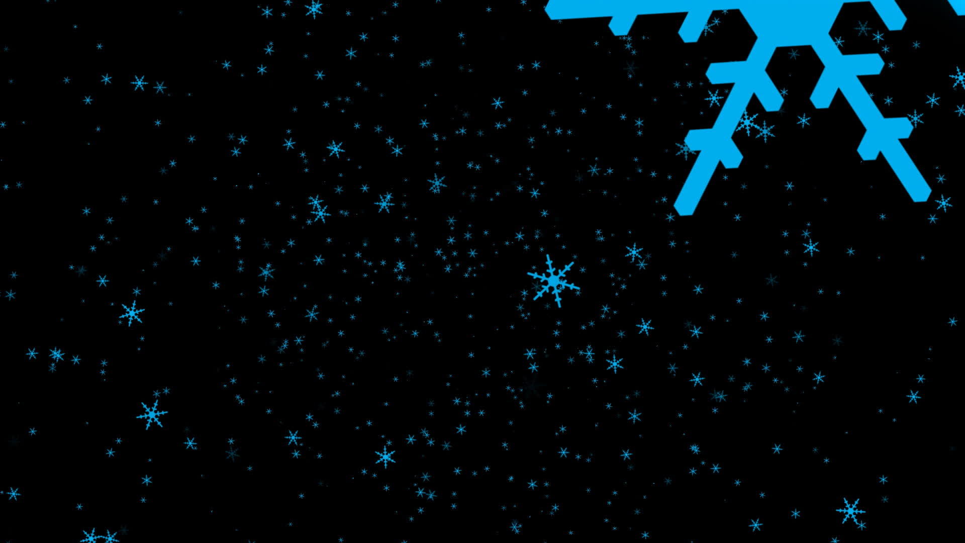 完整的黑色背景hd分辨率绘制真实的雪瀑动画视频的预览图