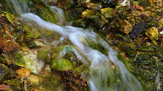 从小瀑布泉流出的淡水迅速流出UKAINE视频的预览图
