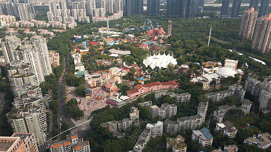 4K深圳世界之窗航拍视频的预览图