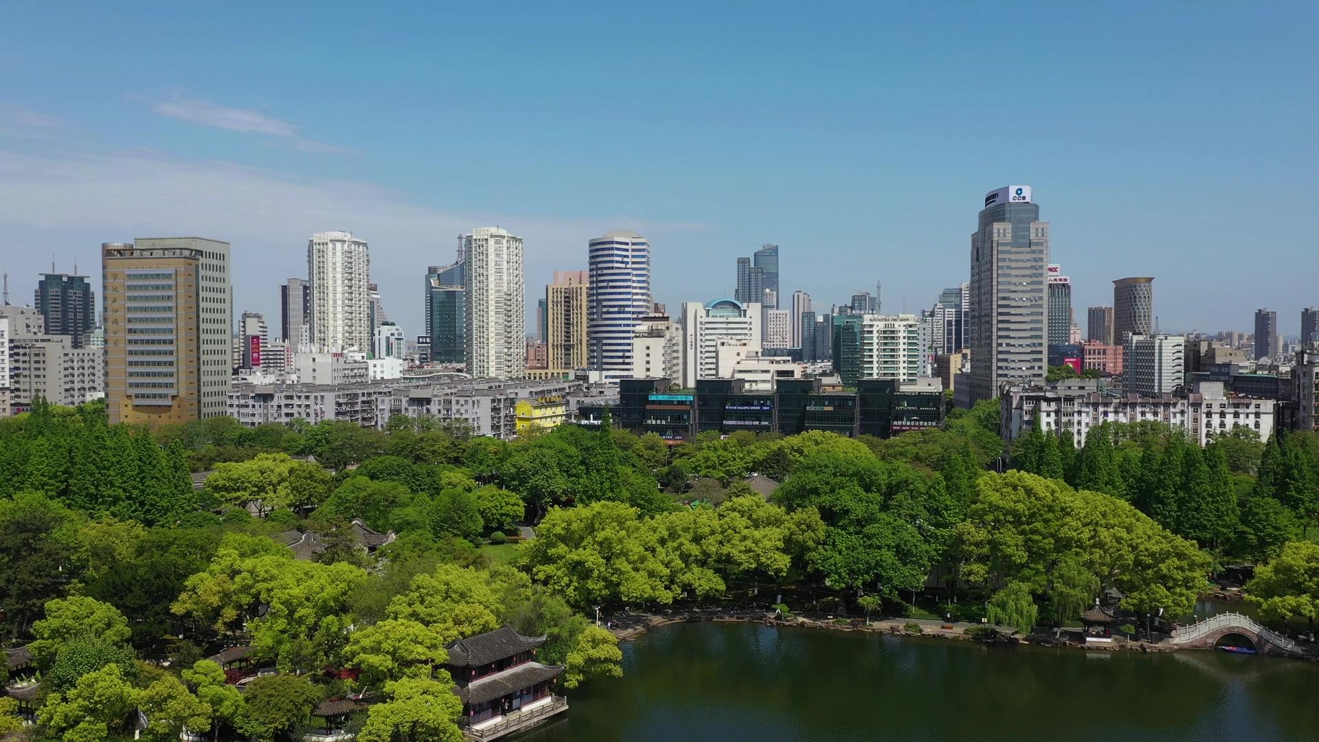 航拍宁波城市建筑风光视频视频的预览图