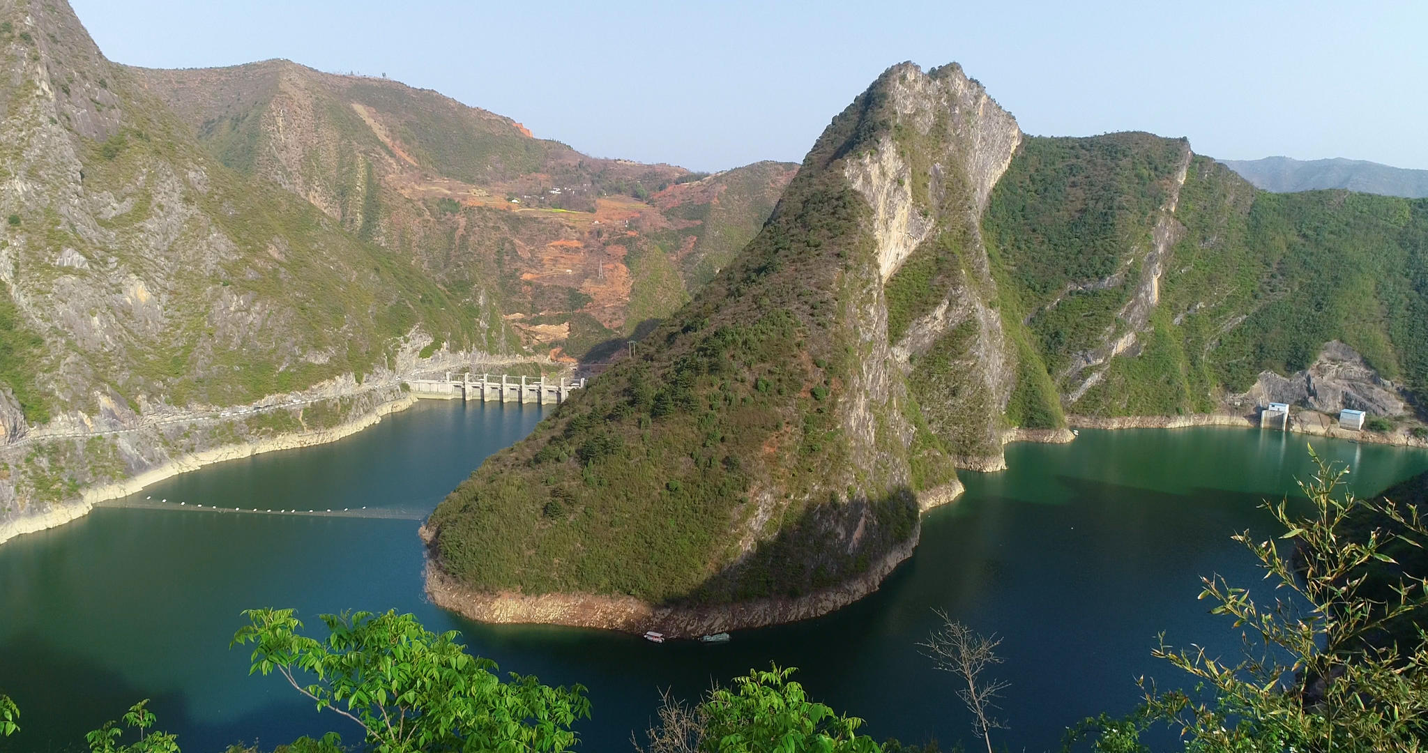 汉中汉江水电站航拍视频的预览图