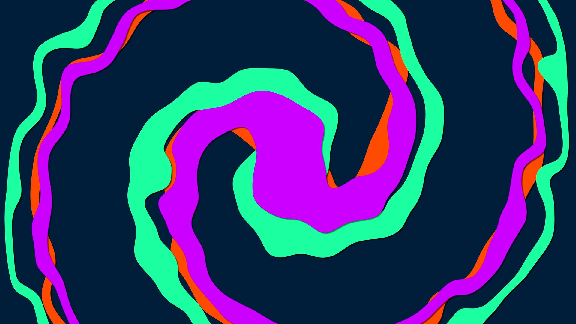 不同颜色的螺旋抽象背景采用恒定运动模式视频的预览图