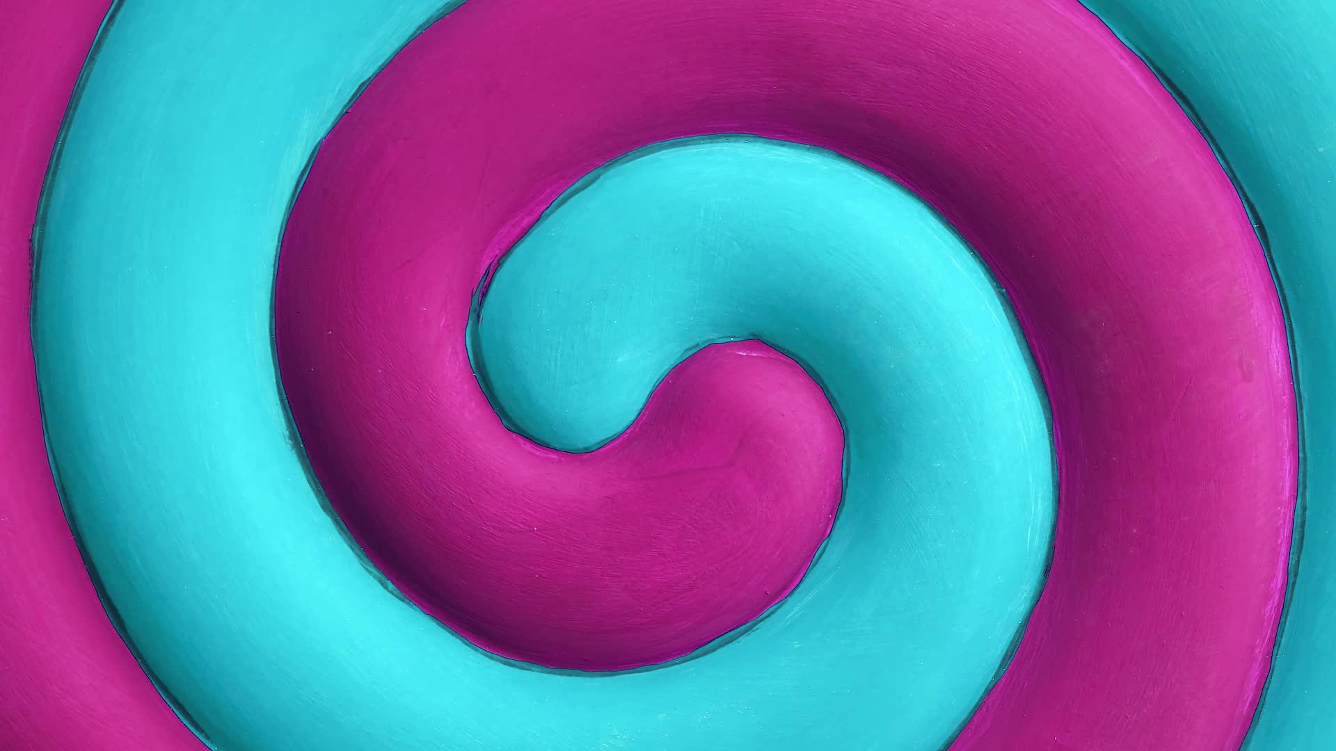 紫色和蓝色螺旋旋转视频的预览图
