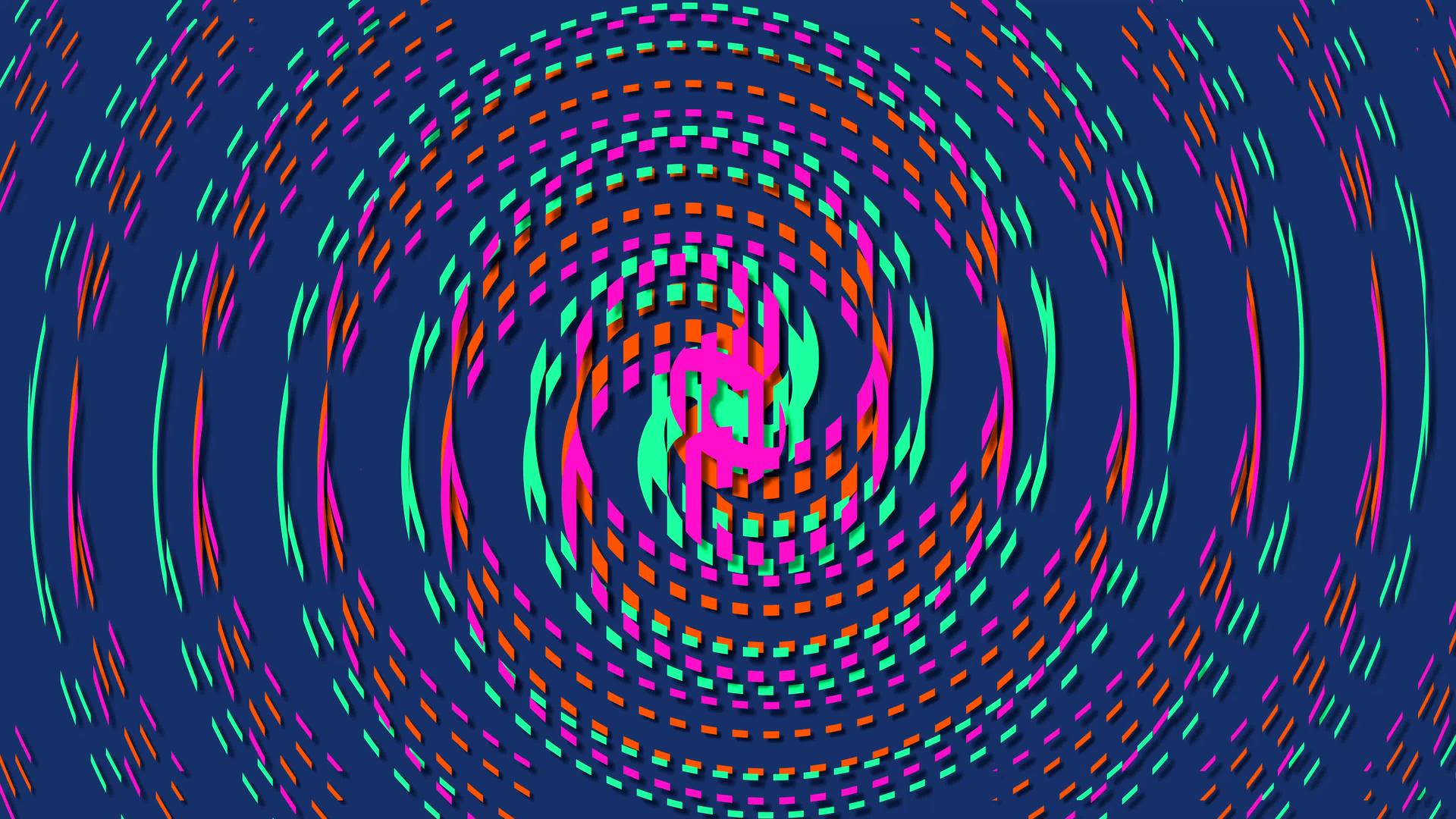 抽象螺旋在蓝色背景上闪烁线条视频的预览图