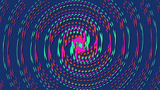 抽象螺旋在蓝色背景上闪烁线条视频的预览图