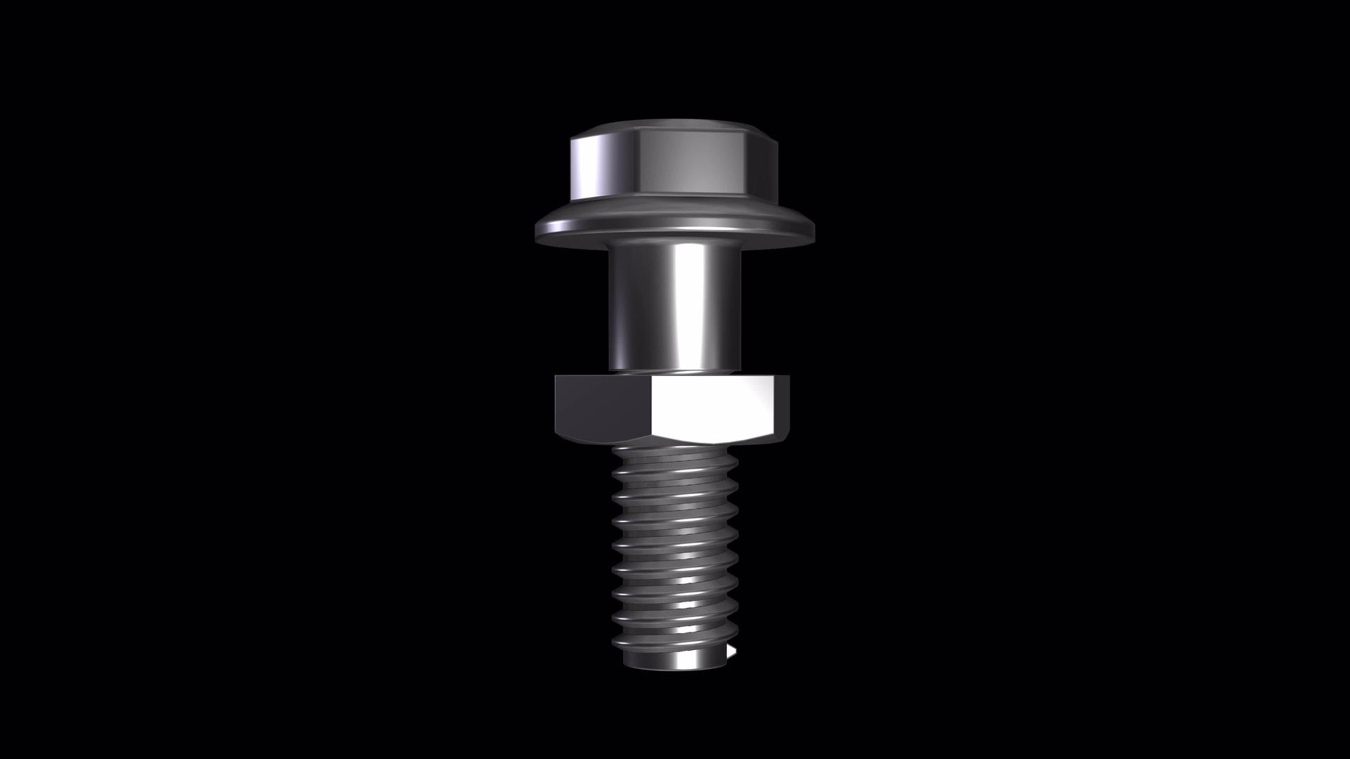 螺栓和螺母紧固螺母和螺栓金属灰色动画静态垂直螺栓视频的预览图