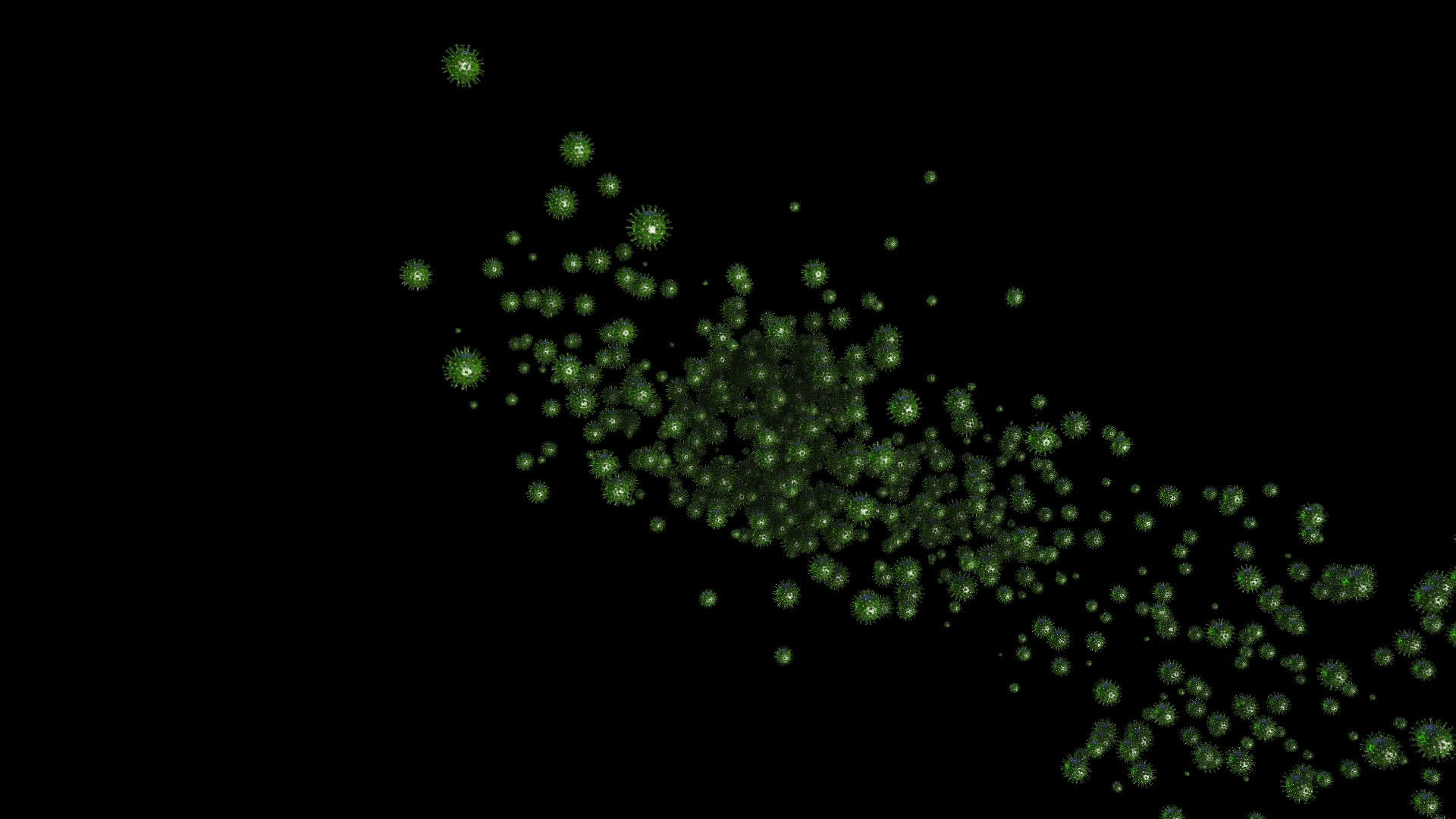 绿色细胞飞来形成文本阿尔法频道视频的预览图