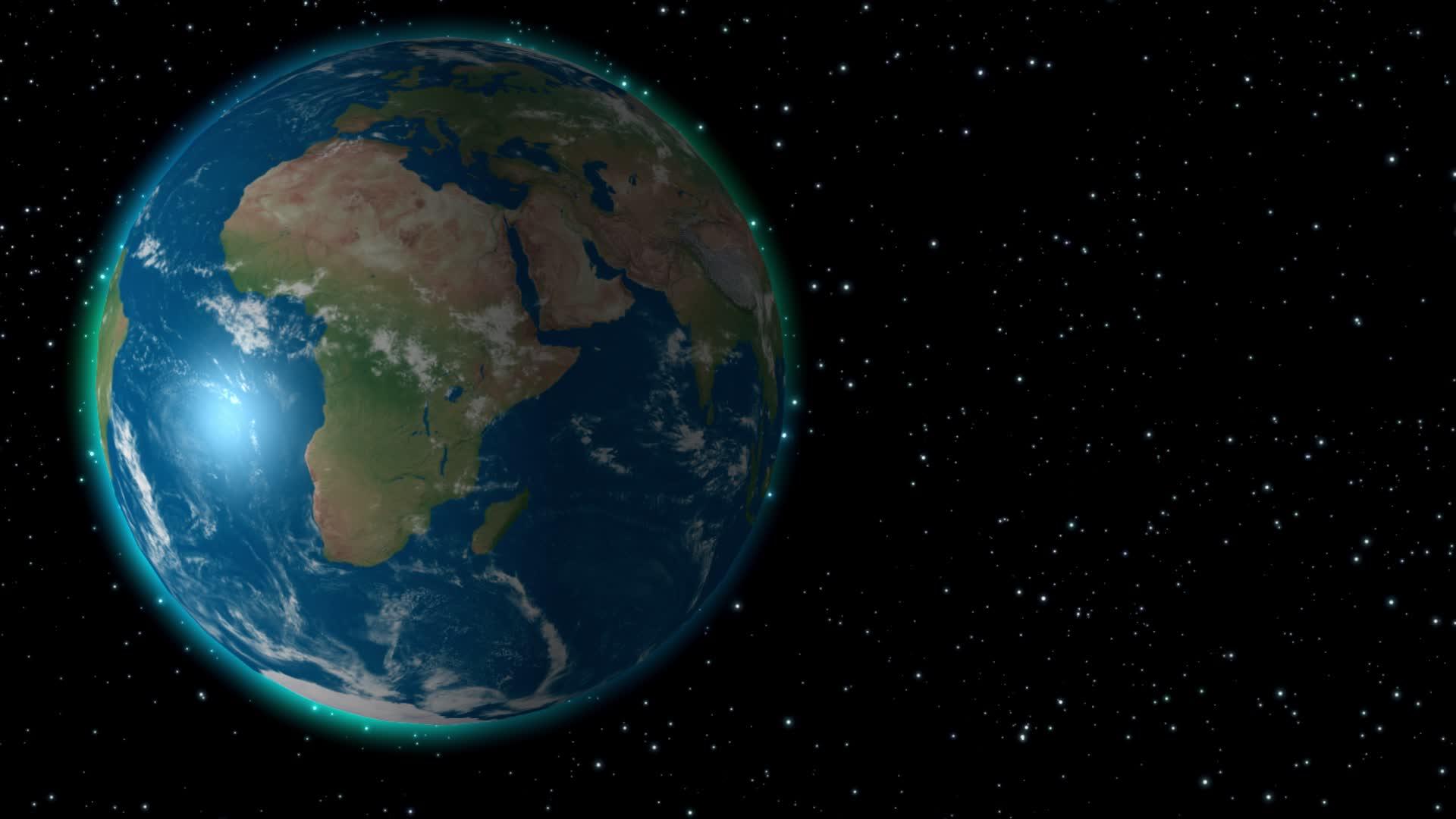 地球和星空的视线视频的预览图