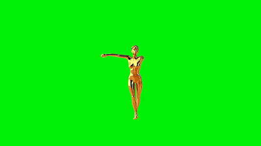 美丽的金色女人萨尔萨舞绿屏视频的预览图