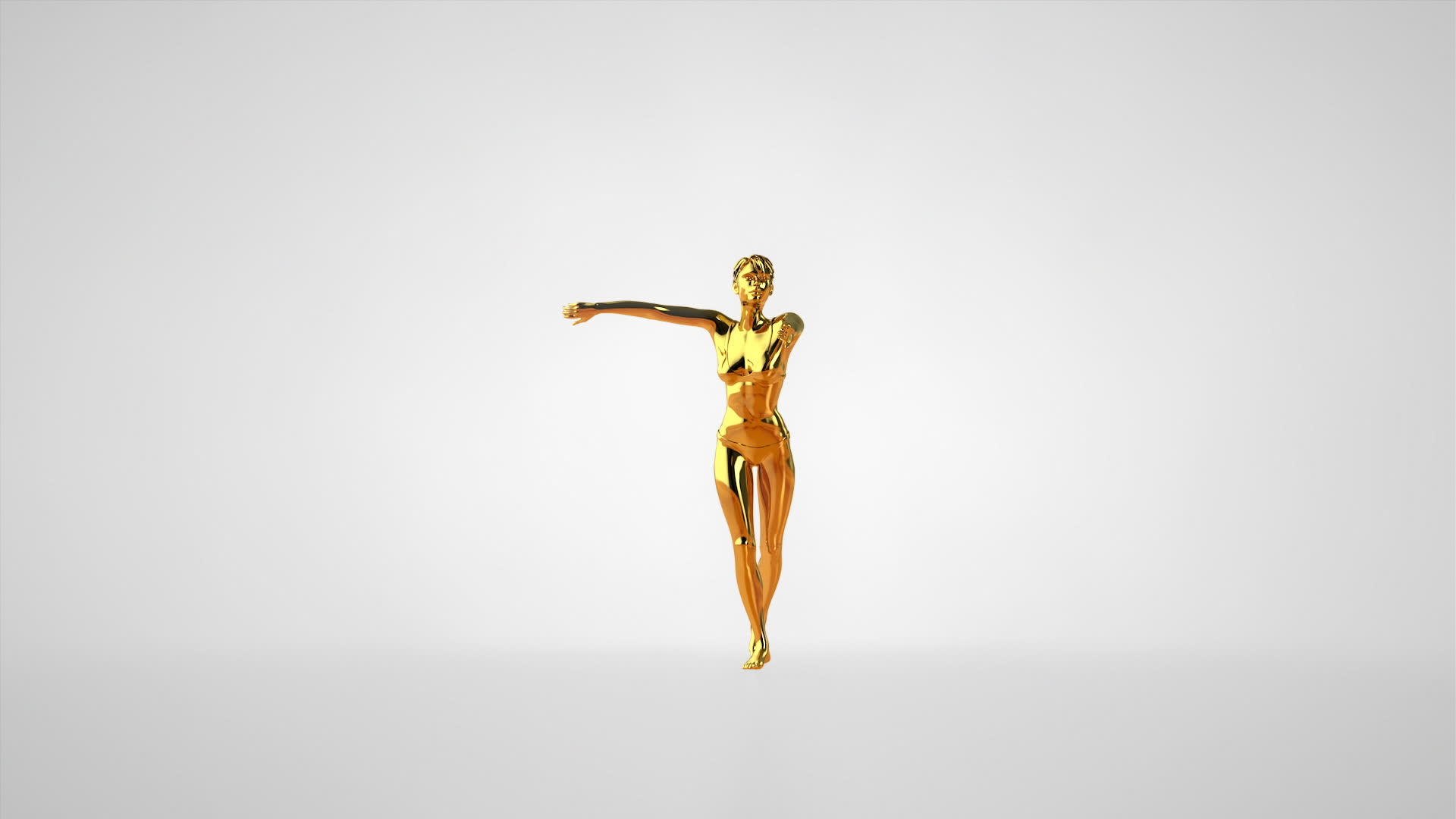 美丽的金色女子萨尔萨舞白色工作室视频的预览图