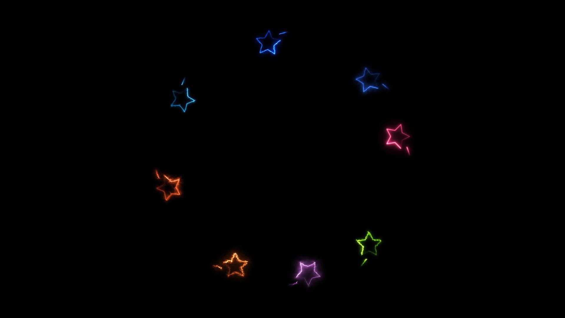 所有彩虹恒星旋转左右并调整每个旋转的大小视频的预览图