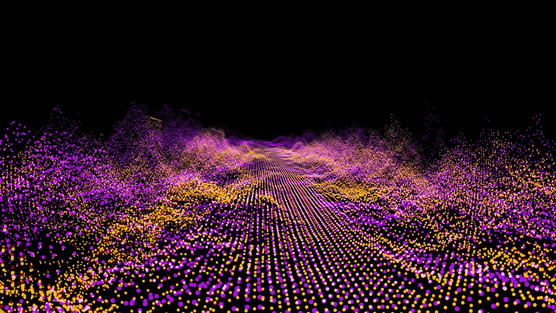 紫橙色波形球的振动视频的预览图