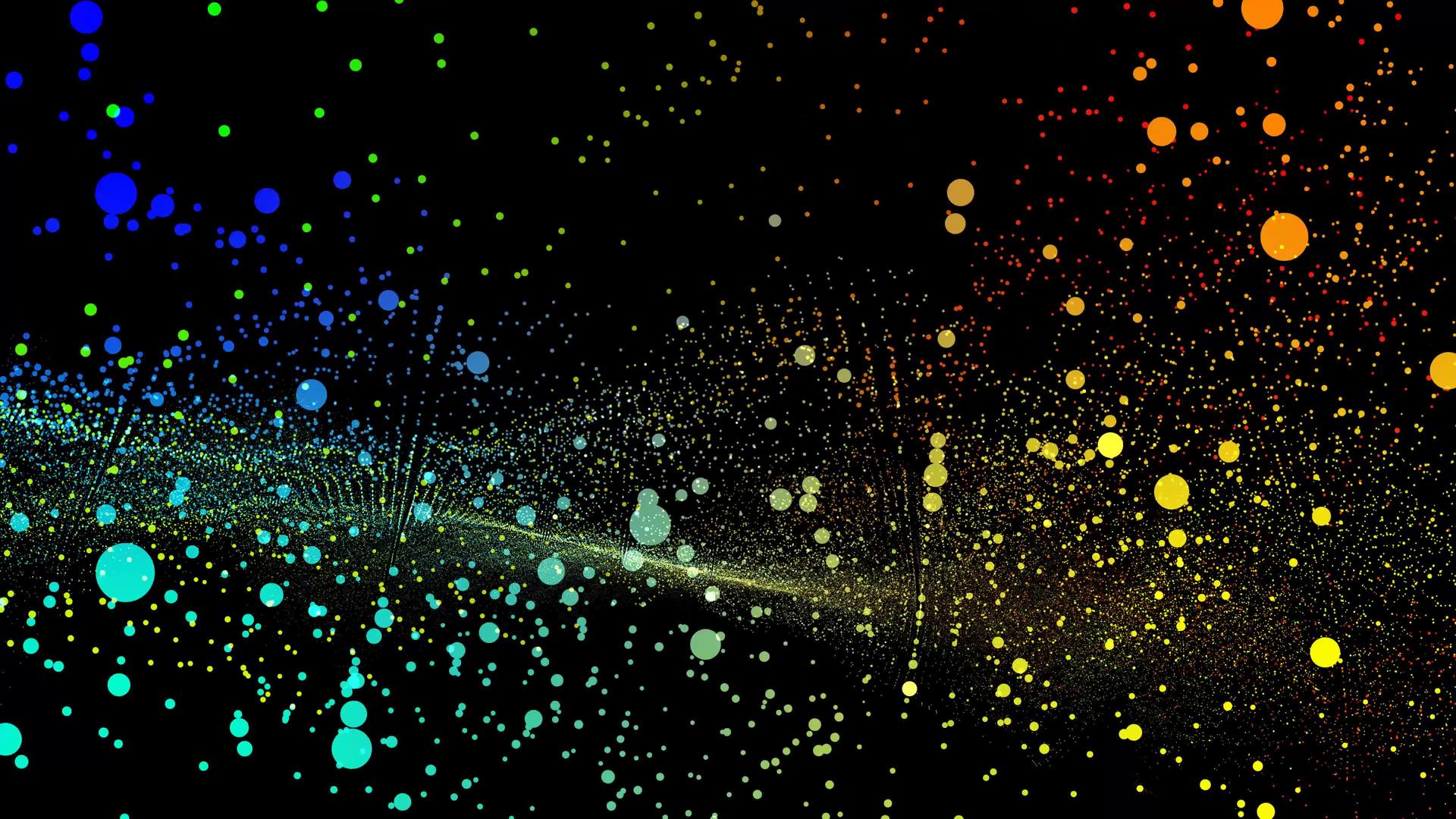 未来抽象彩虹波形维度球可视化波技术数字表面视频的预览图