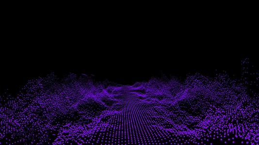 未来抽象波形音频音乐振荡声波技术数字表面可视化视频的预览图