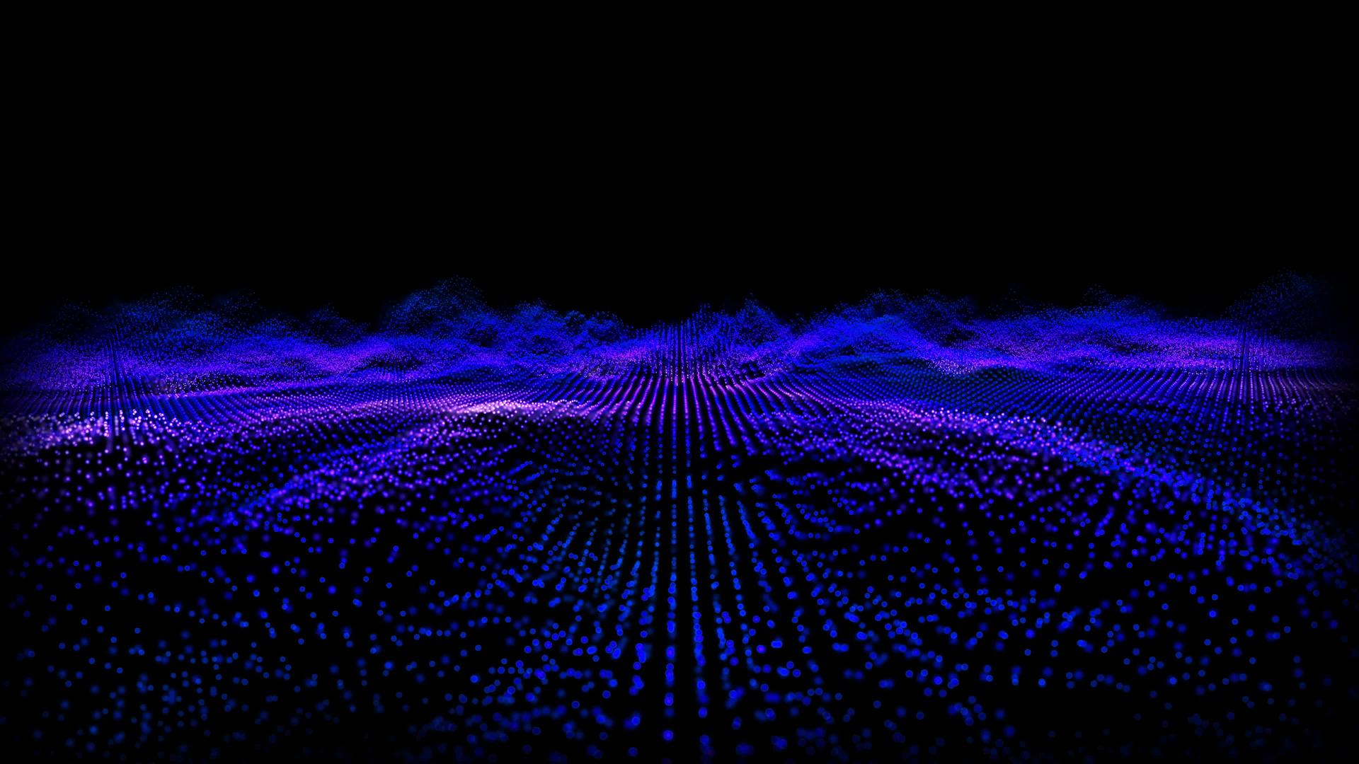 未来的抽象紫色蓝色飞过波浪声音音频音乐球振荡可视化波视频的预览图