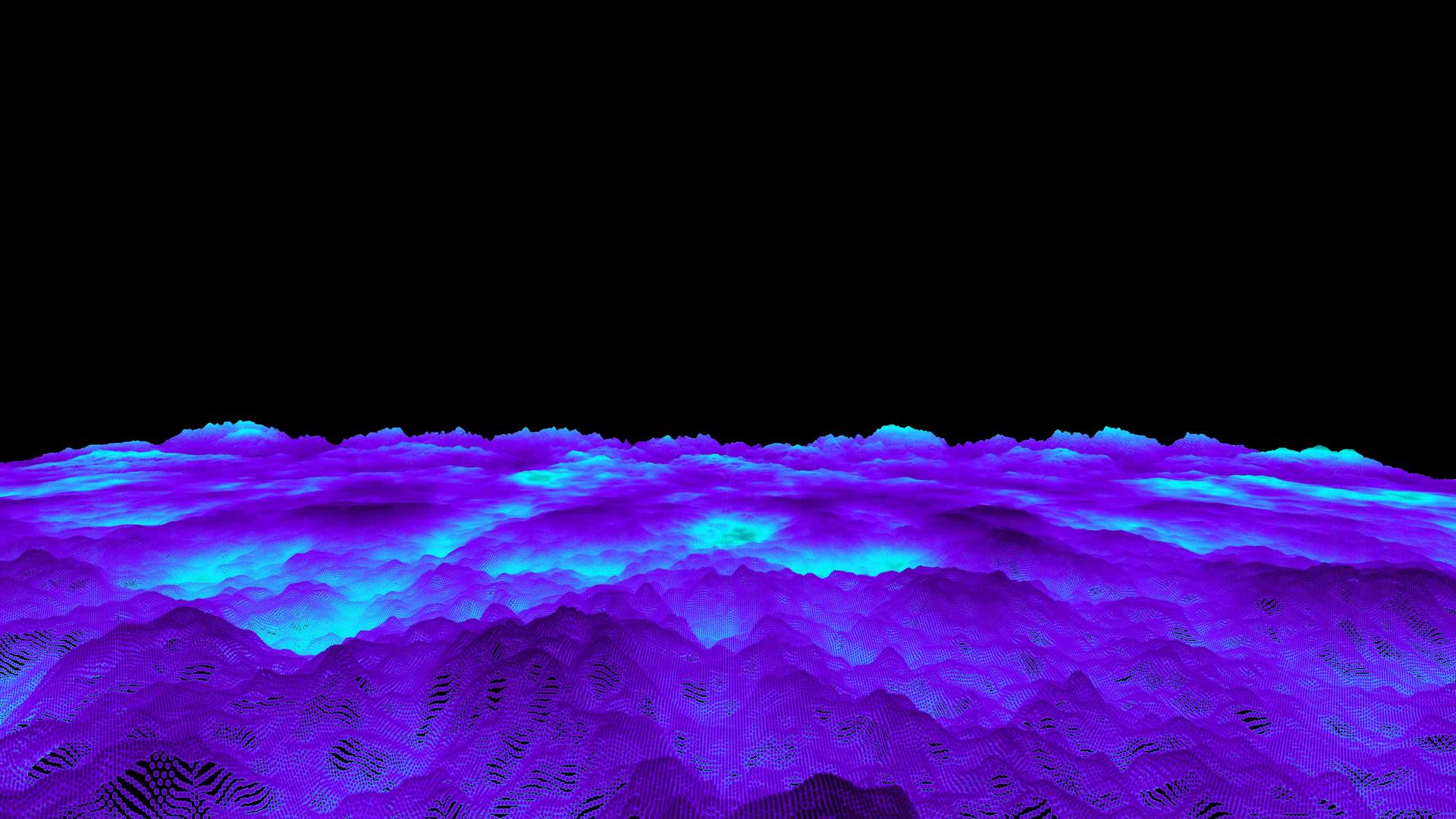 未来的抽象紫色发光蓝色飞过波浪音频音频视频的预览图