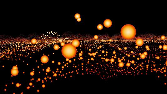 未来抽象百万火球在波形声音、音乐、可视化波技术视频的预览图