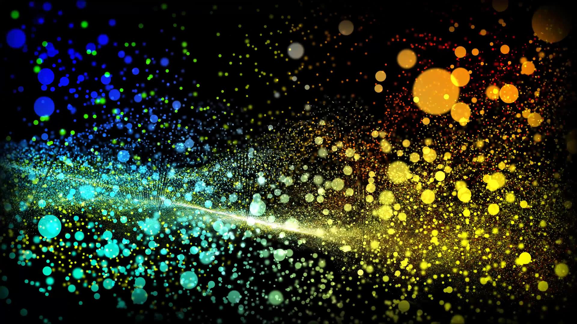 未来抽象彩虹粒子波形维度球振荡视频的预览图
