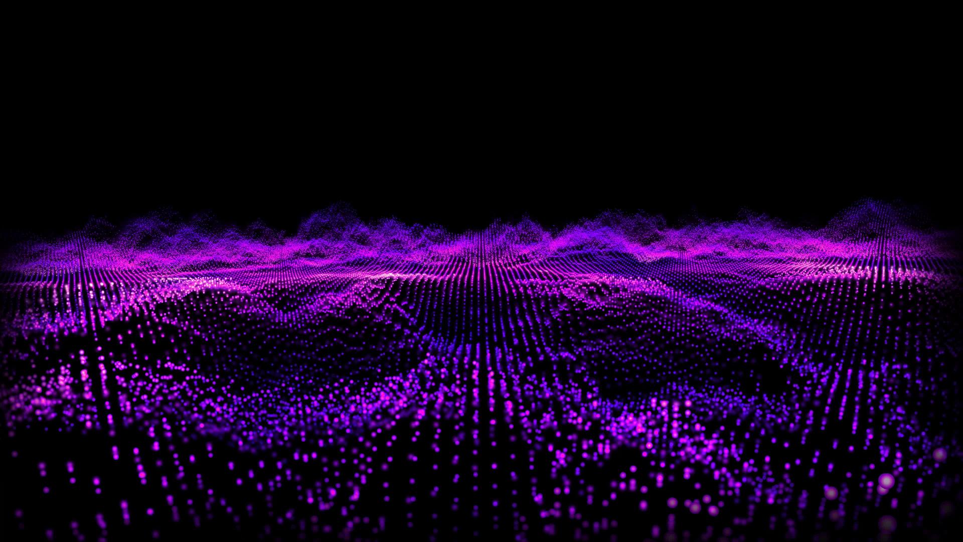 未来抽象紫色波形声音音频音乐球可视化波技术数字视频的预览图